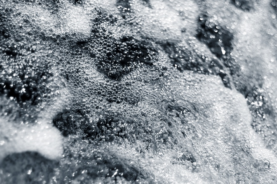 Are restroom trailers cleaner than porta potties? - close up image of soap bubbles