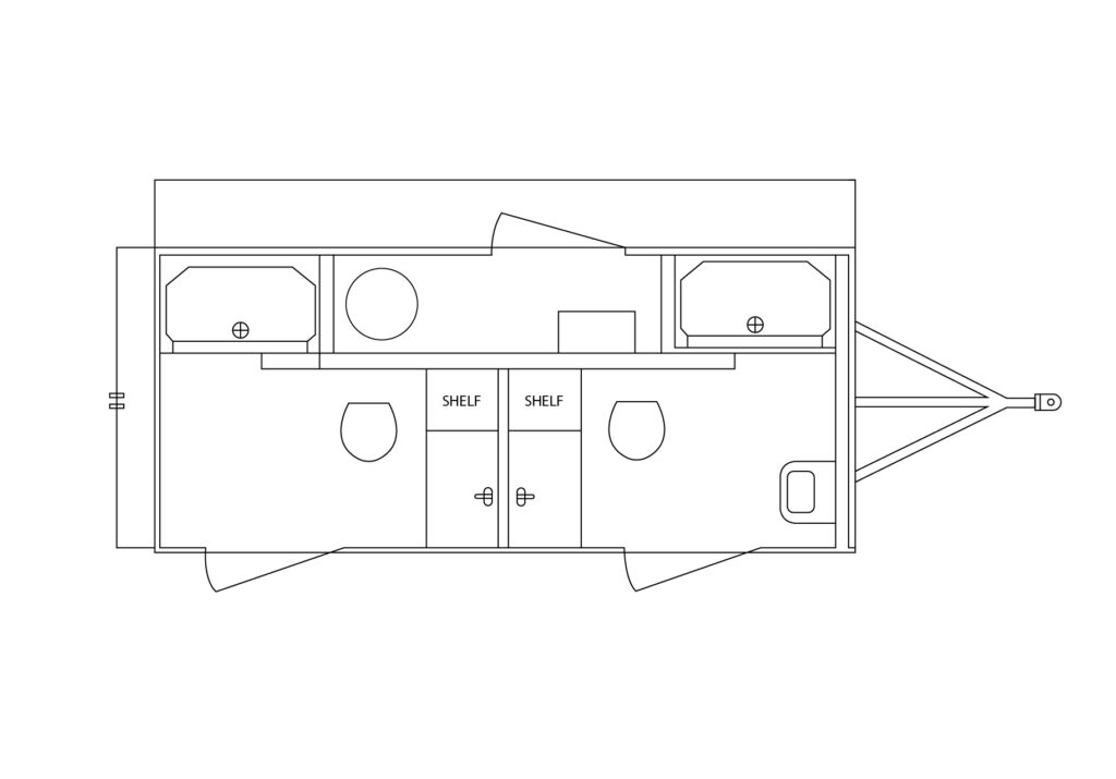 Blueprint of 2 Stall Master bath & Shower