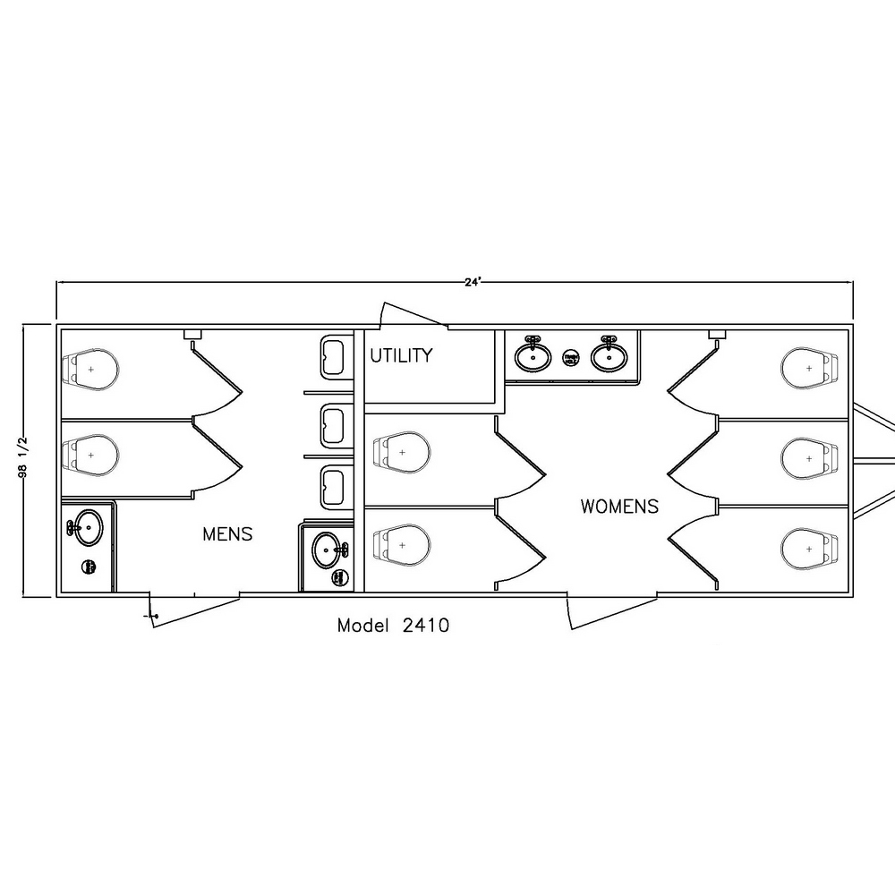 3 stall master bath and shower floorplan