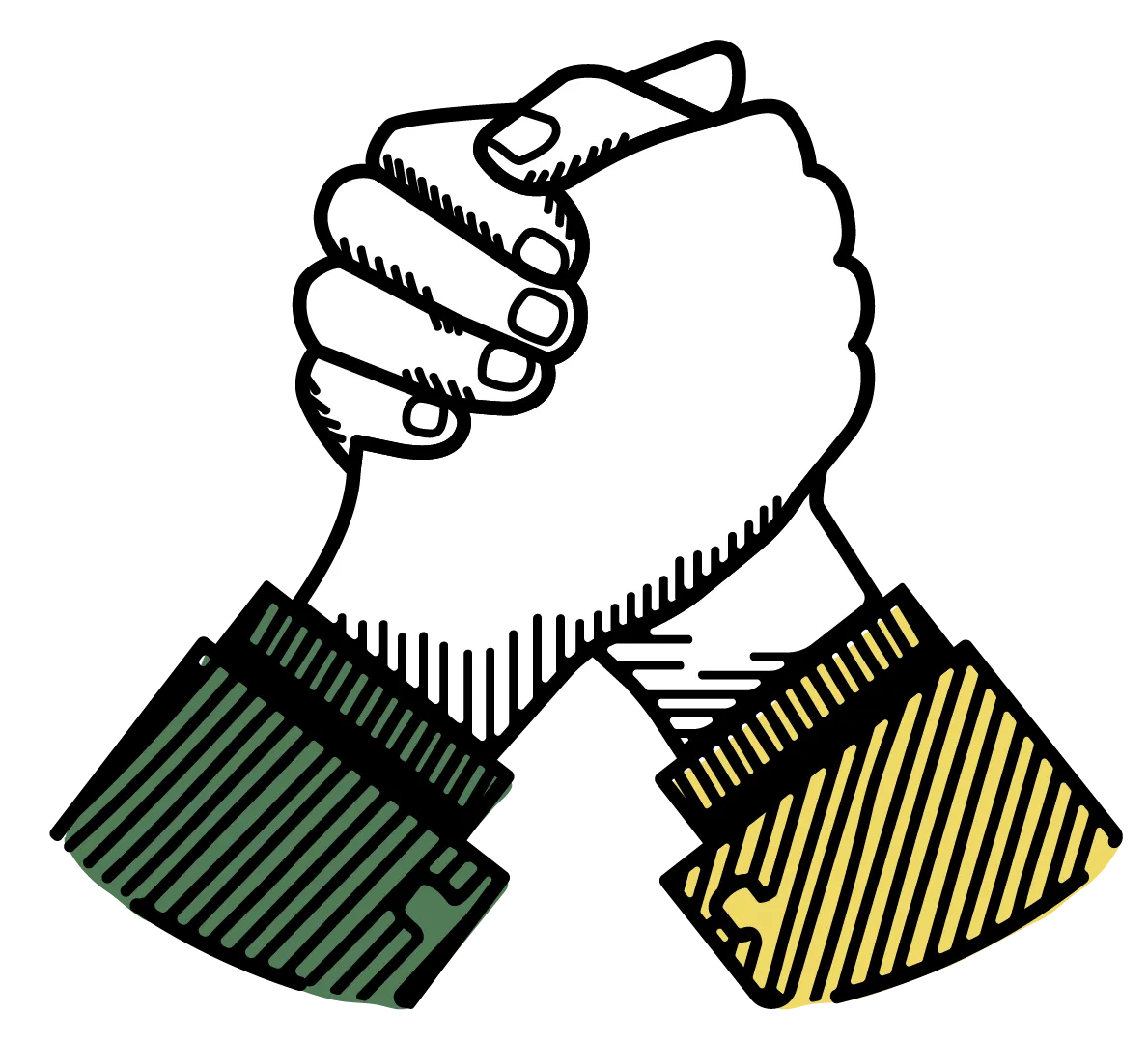 shaking hands illustration